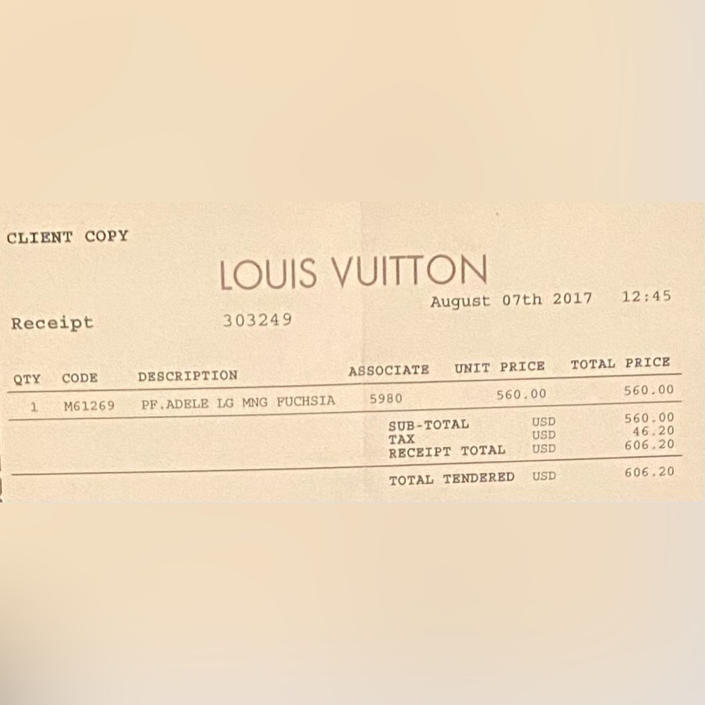 Authentic Louis Vuitton Adele Monogram Fuchsia Lo… - image 4